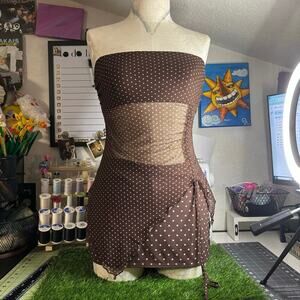 Brown Polka dot set
